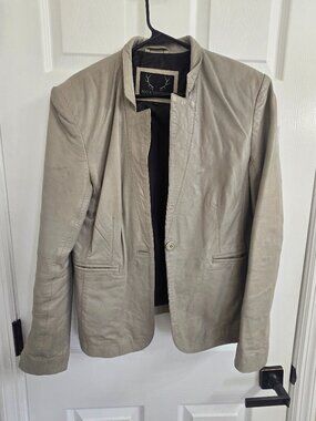 Leather Jacket- grey